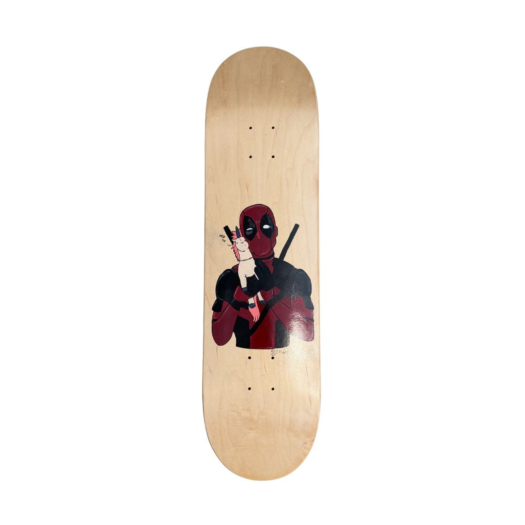 Custom made skateboard deck - unicorn nightmare (8.25)