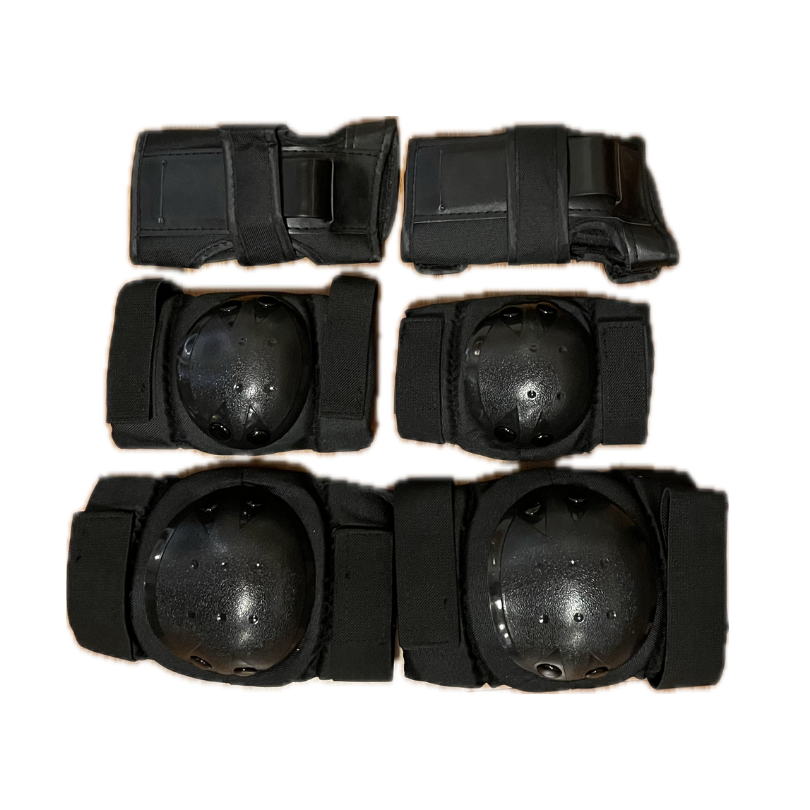 Beskyttelsessæt JUNIOR til skateboard - sort (kids)