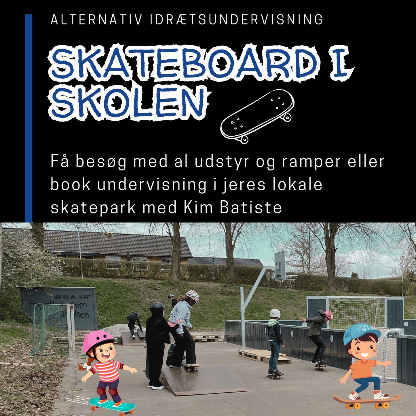 Skateboard-undervisning for skolerklasser