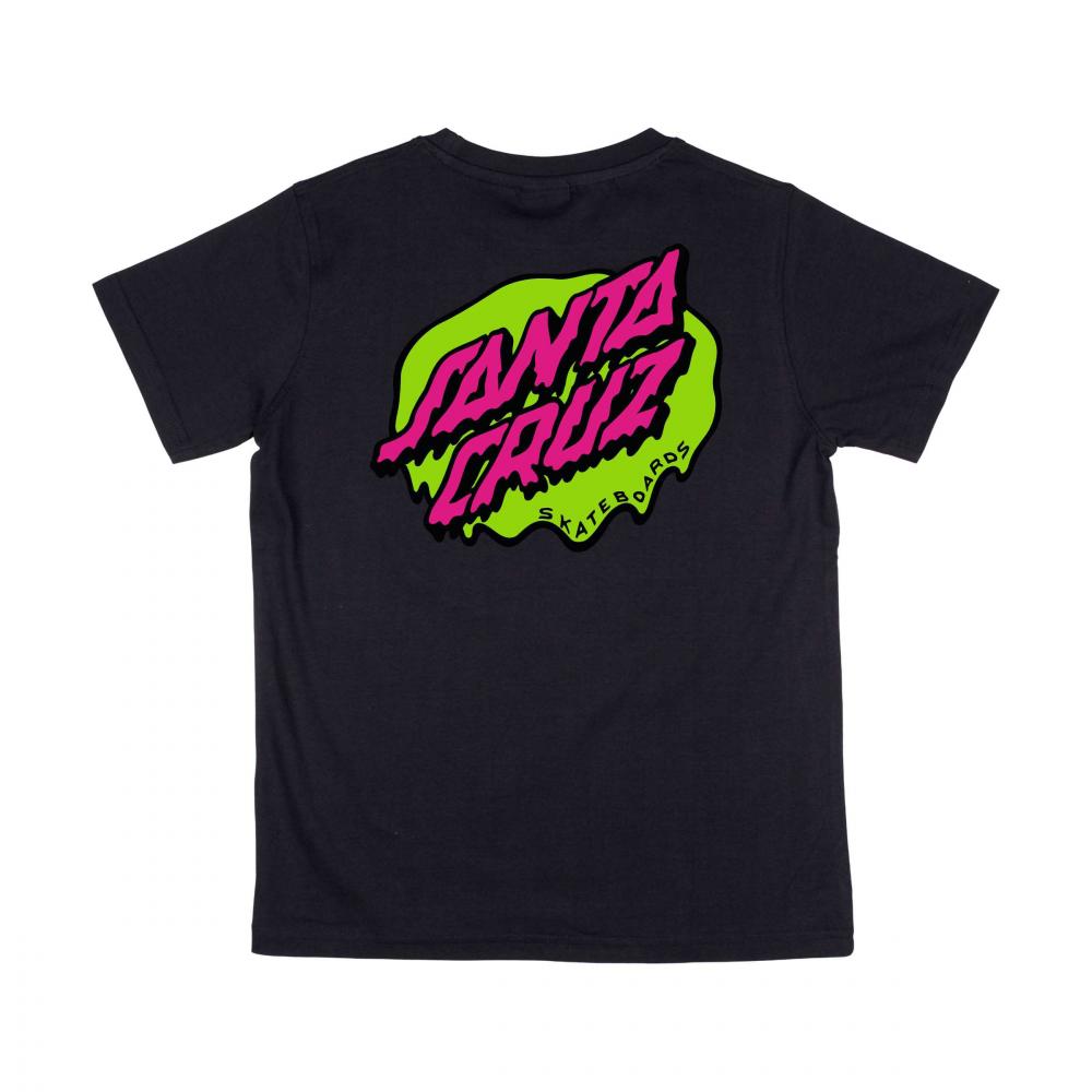 Santa Cruz t-shirt (Slime Dot) - sort (kids)