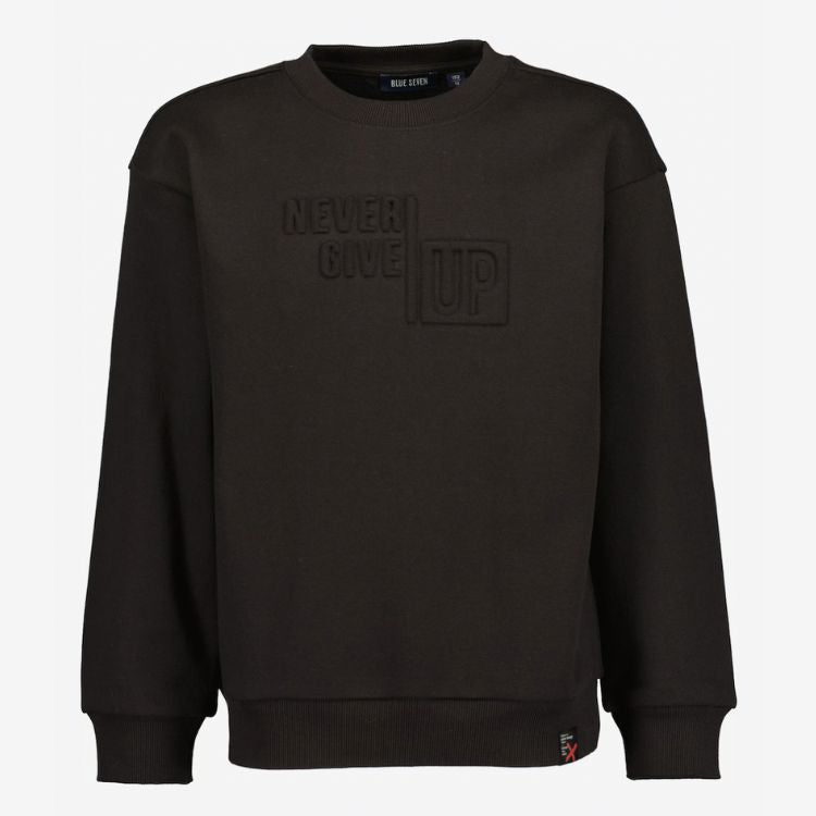 Blue Seven Sweatshirt 'Never Give Up' - sort str. 164 (kids)