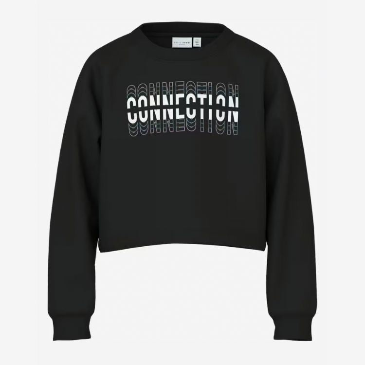 Name It pige Sweatshirt 'Connection' - Sort (kids)