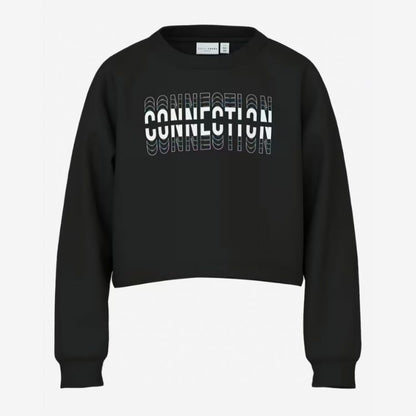 Name It pige Sweatshirt 'Connection' - Sort (kids)