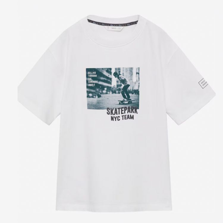 MNG skate tee 'Team' - hvid (kids)