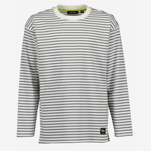 Blue Seven stribet trøje - grå/hvid str. 164 (kids)