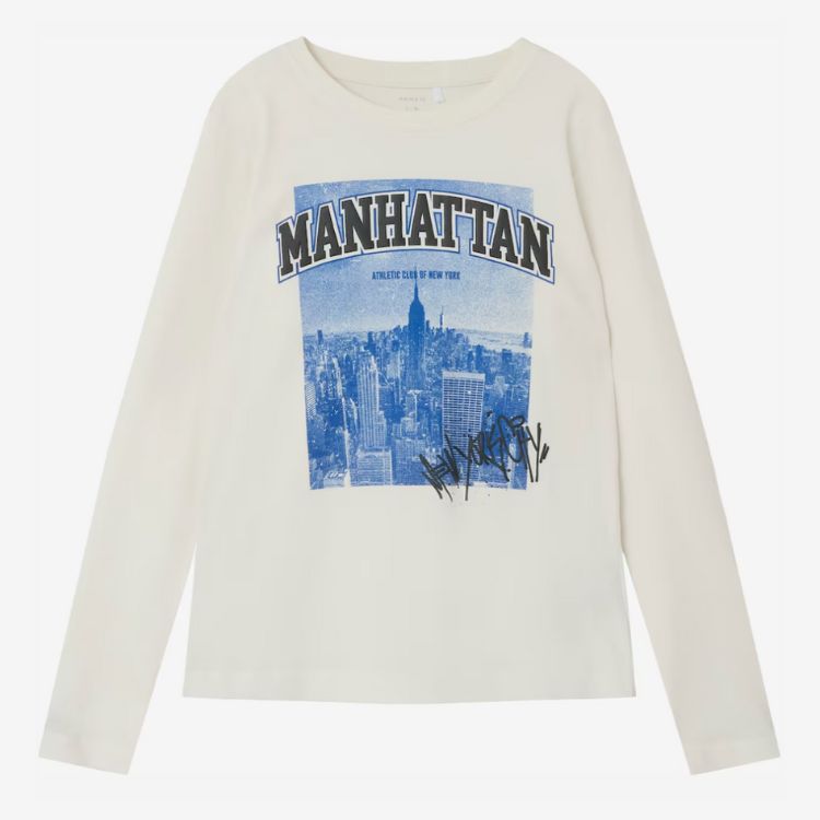 Name It 'Manhatten' longsleeve t-shirt - hvid (kids)