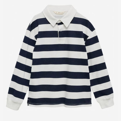 MNG stribet skate trøje - navy/hvid (kids)