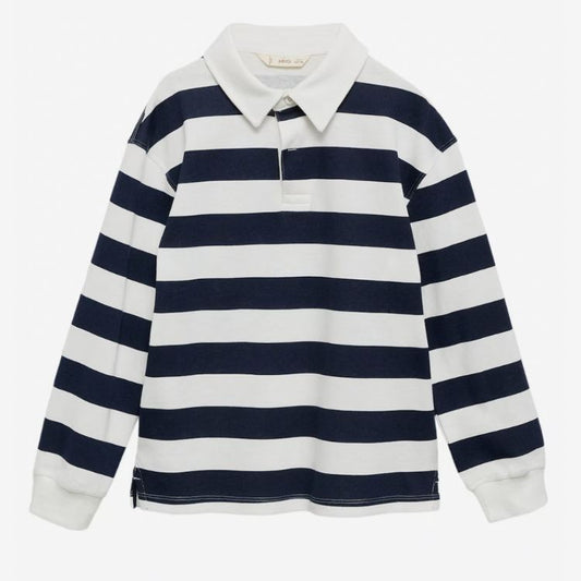 MNG stribet skate trøje - navy/hvid (kids)