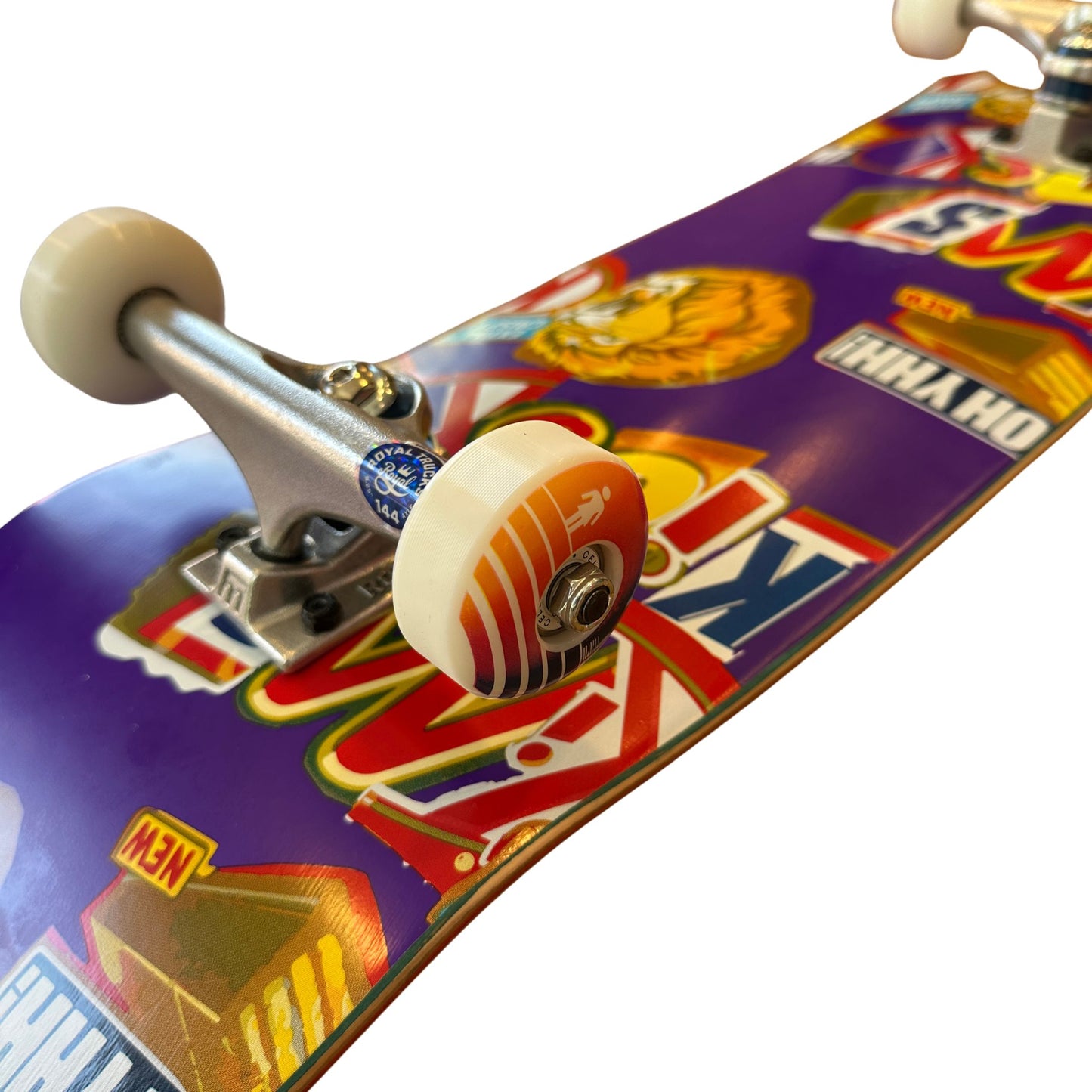 Nybegynder PRO complete skateboard - Kims Kiosk Snack Deck Lilla (8.25)