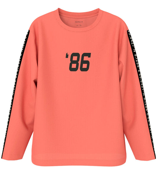 Name It ´86 Future Longsleeve skate tee - coral (kids)