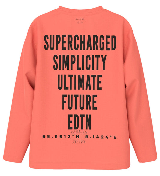 Name It ´86 Future Longsleeve skate tee - coral (kids)