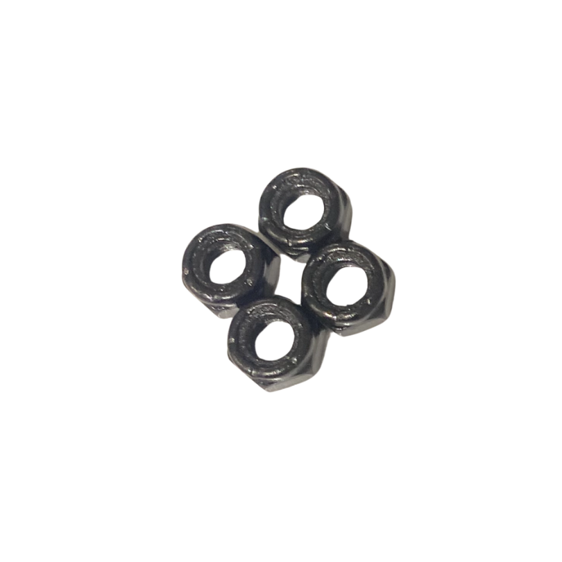 Sorte- Axle Nuts 4stk