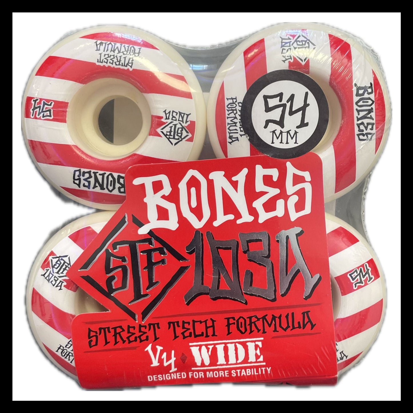 Bones - Patterns V4 54mm Wide - 103A Street Tech Formula Rød
