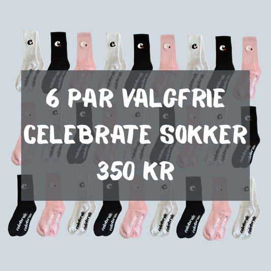 6 par Celebrate skate sokker 399 kr.