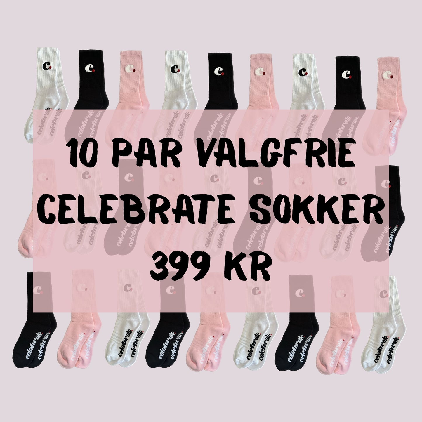 Celebrate skate sokker/strømper 10 par til 399 kr.