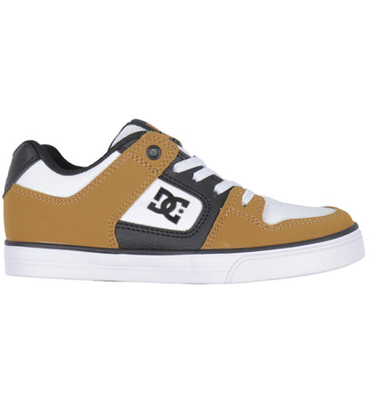 DC skatesko - Pure Elastic - Wheat/White (kids)