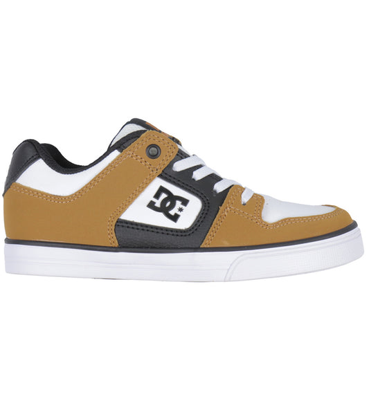 DC skatesko - Pure Elastic - Wheat/White (kids)