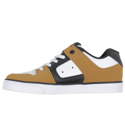 DC skatesko - Pure Elastic - Wheat/White (kids)