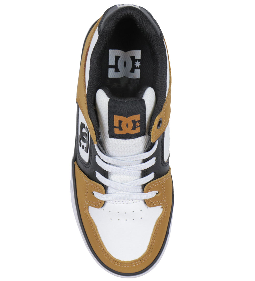 DC skatesko - Pure Elastic - Wheat/White (kids)