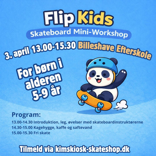Middelfart 3. april - Flip Kids skateboard mini-workshop