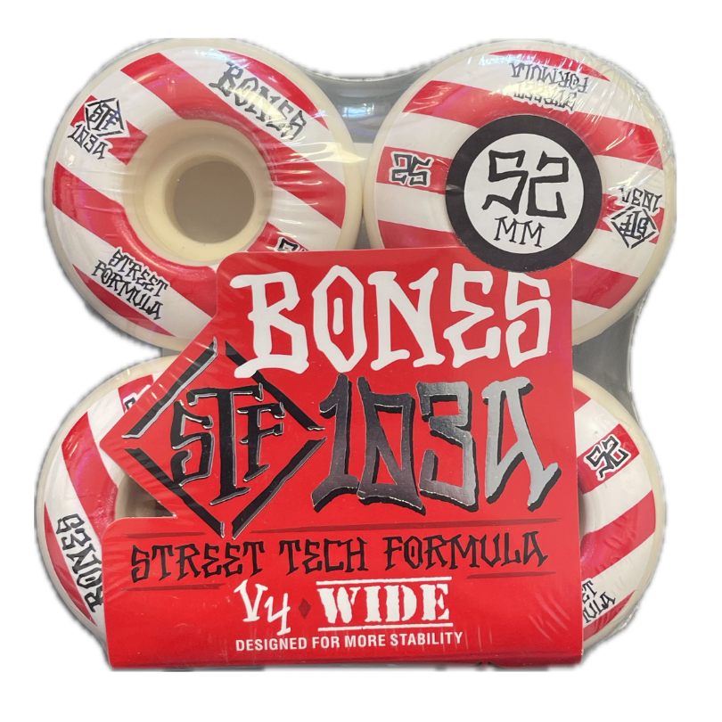 Bones - Patterns V4 52mm Wide - 103A Street Tech Formula Rød