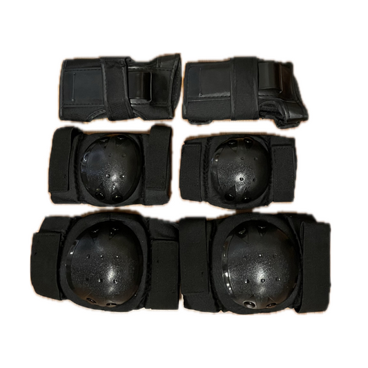 Beskyttelsessæt JUNIOR til skateboard - sort (kids)