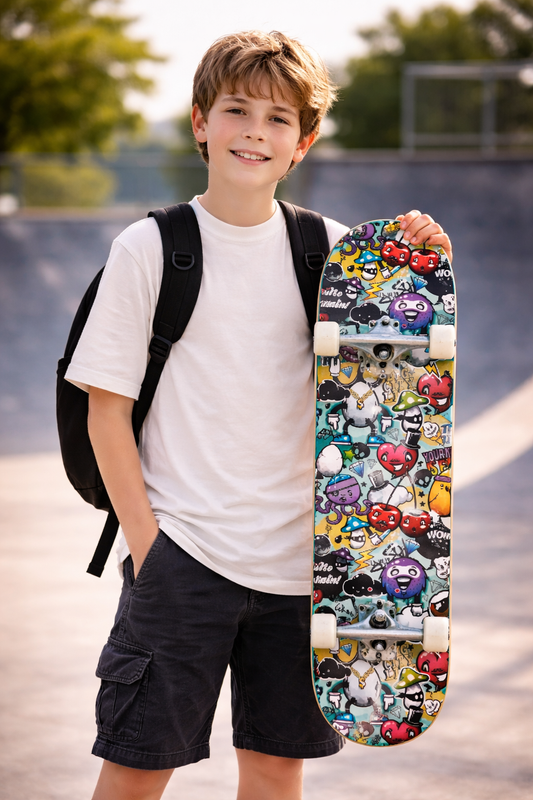 NiceTry - Skateboard Deck - Sticker Bomb