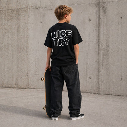 NiceTry t-shirt med logo på ryggen - flere farver (kids)