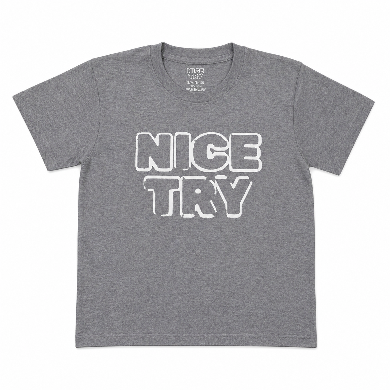 NiceTry t-shirt med print på front - flere farver (kids)