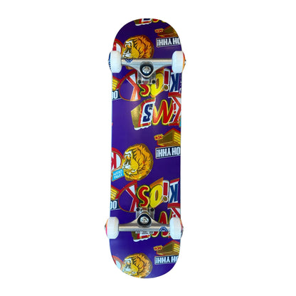 Nybegynder PRO complete skateboard - Kims Kiosk Snack Deck Lilla (8.25)
