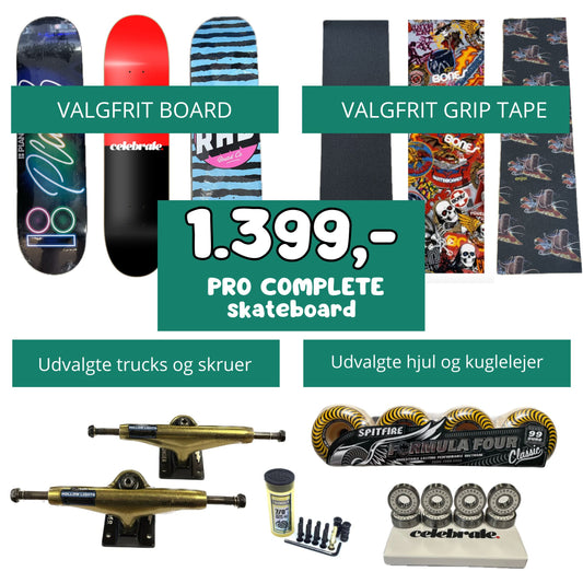 PRO complete skateboard (sammensæt selv et fuld setup)