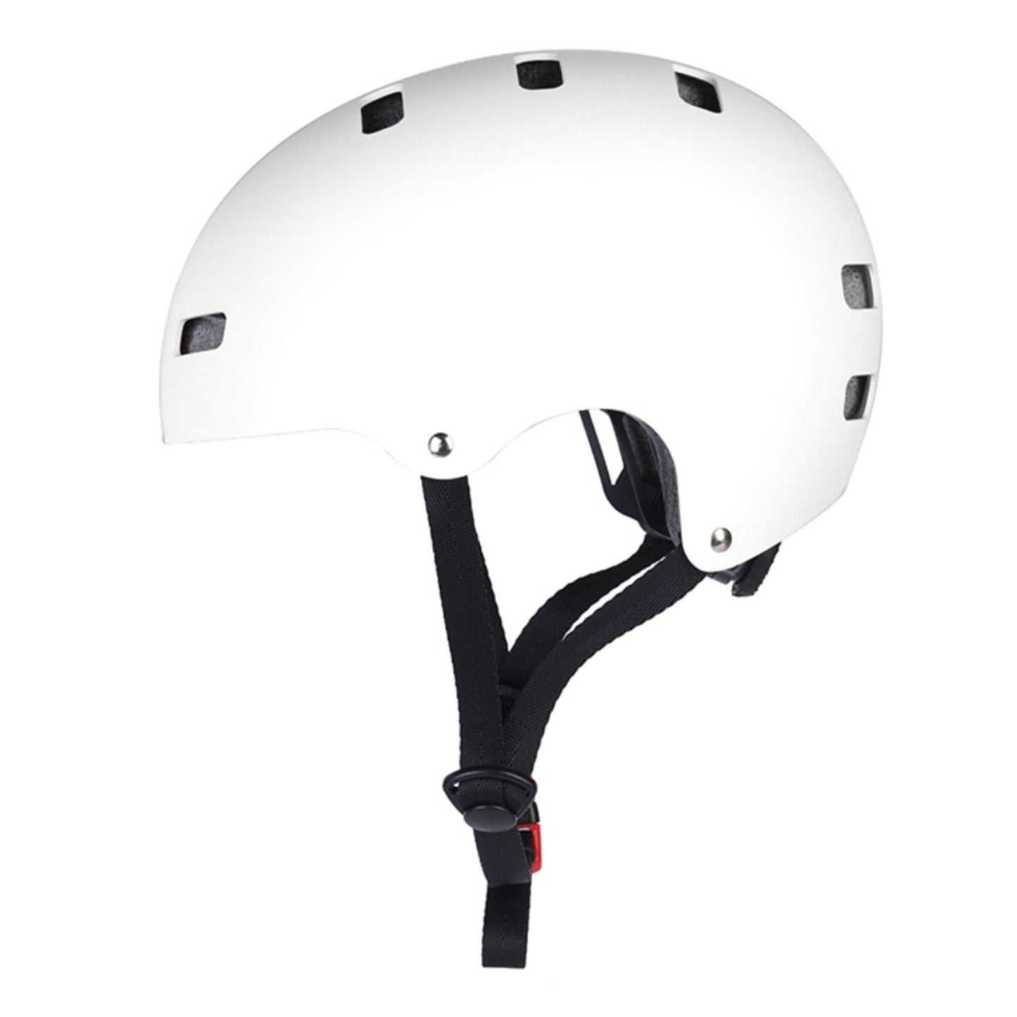 Hvid skaterhjelm til skateboard, løbehjul & rulleskøjter str. 54-58cm
