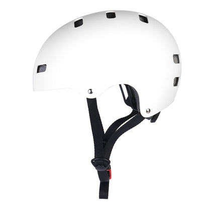 Hvid skaterhjelm til skateboard, løbehjul & rulleskøjter str. 54-58cm
