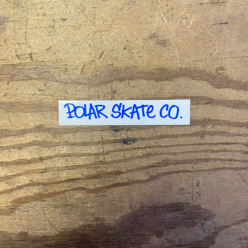 Polar Skate CO. blå (9x2)- Stickers