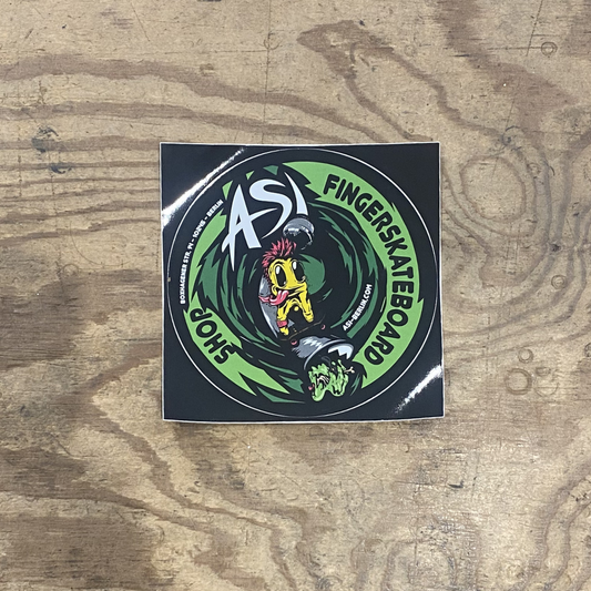 ASI fingerboard shop 12x12cm - Stickers