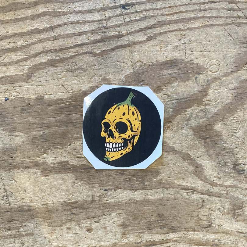 Sk8artshop- "Banan hoved" (6,5x6,5cm) - Stickers