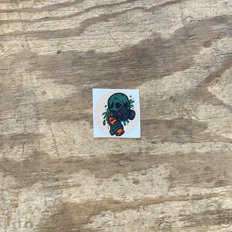 Sk8artshop- "graffiti skellet" (4x4cm) - Stickers
