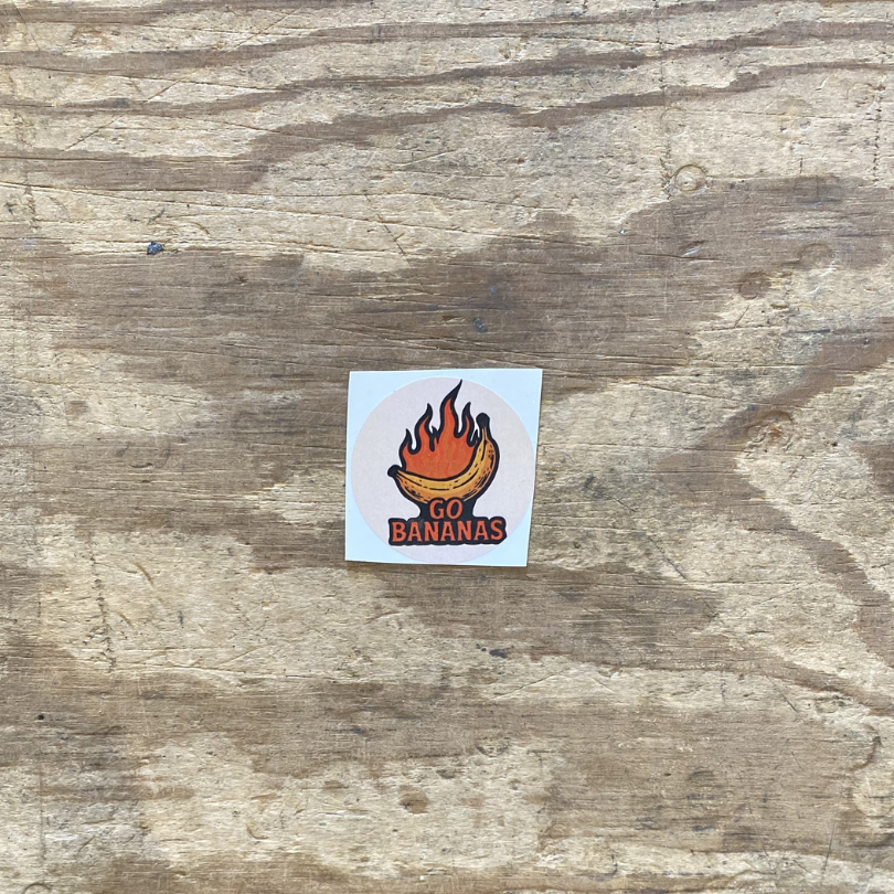 Sk8artshop- "Go bananas" (4x4cm) - Stickers
