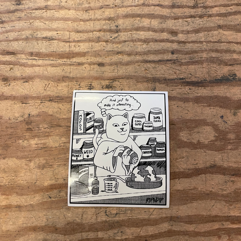 RIPNDIP - Sort/Hvid (9x11) - Stickers