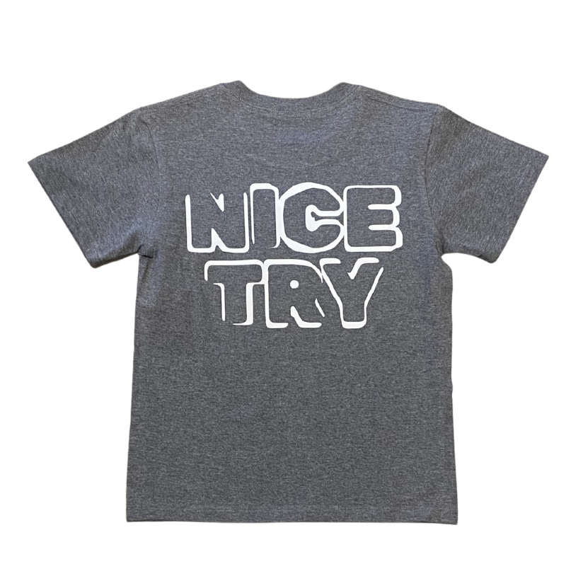 NiceTry t-shirt med logo på ryggen - flere farver (kids)