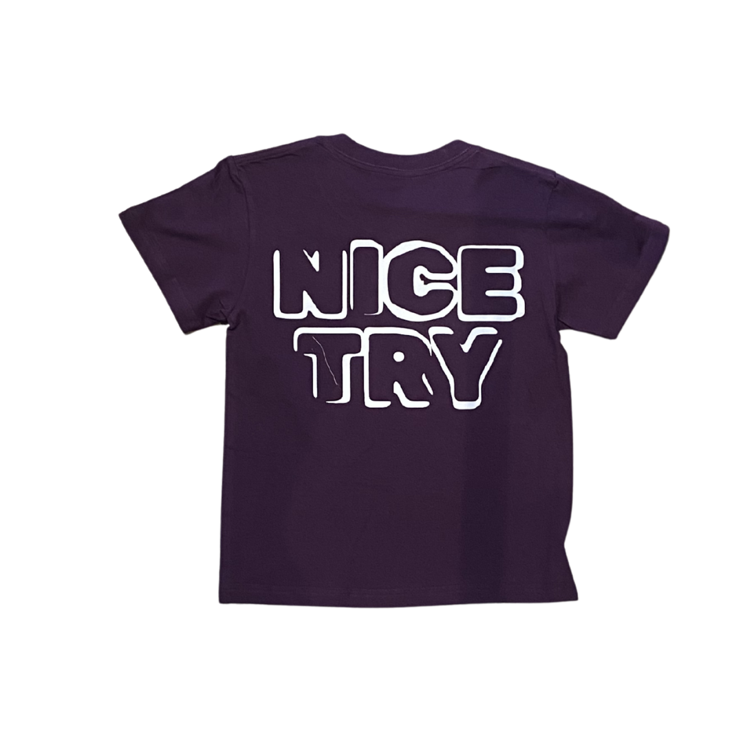 NiceTry t-shirt med logo på ryggen - flere farver (kids)