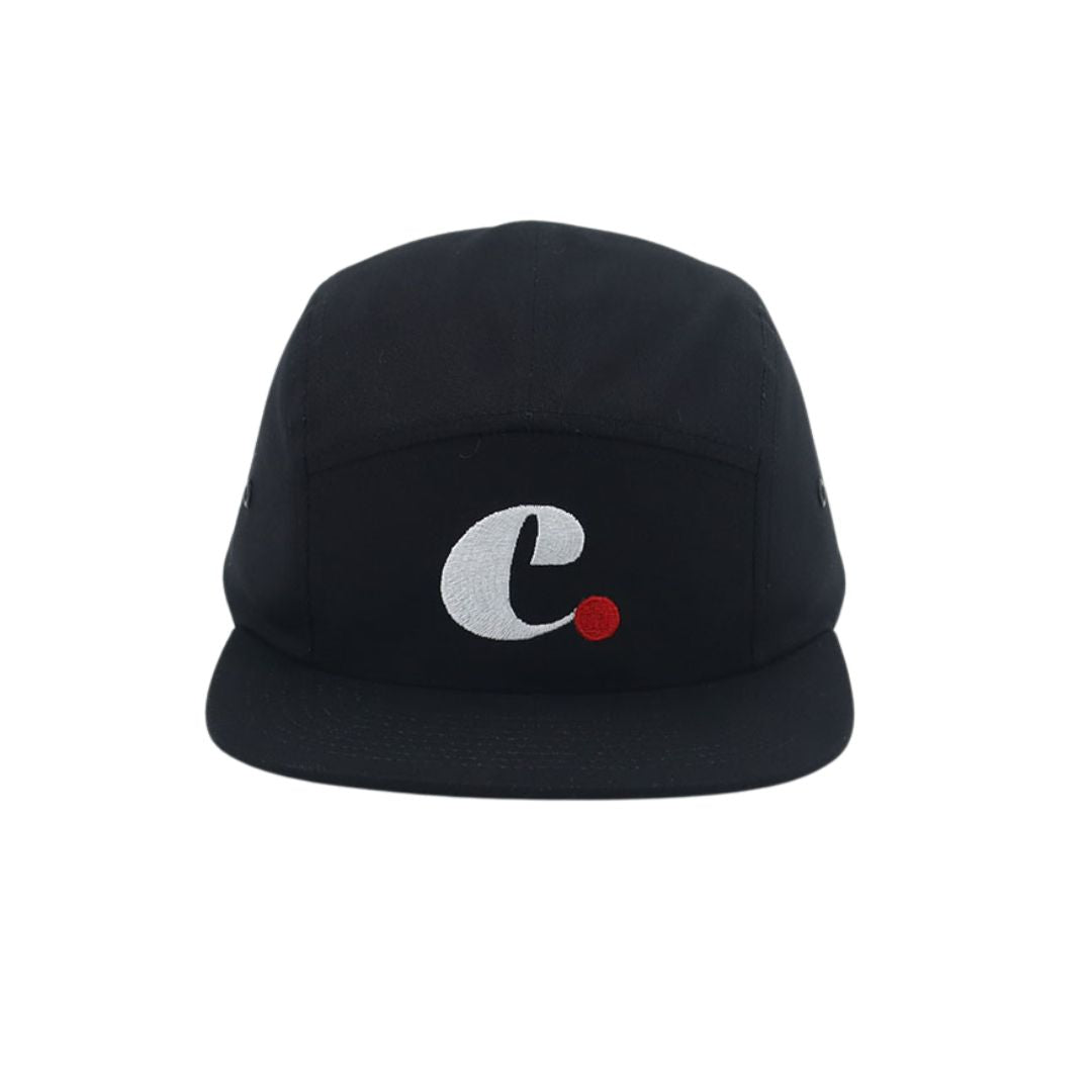 Celebrate cap Classic sort 5-panel kasket med logo