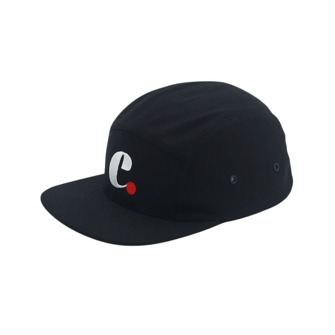 Celebrate cap Classic sort 5-panel kasket med logo
