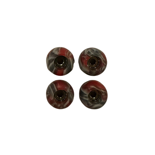 Fingerboard hjul med kuglelejer - Swirl Edition (rød)