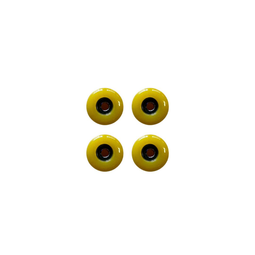 Fingerboard hjul med Fast Speed kuglelejer (gul)