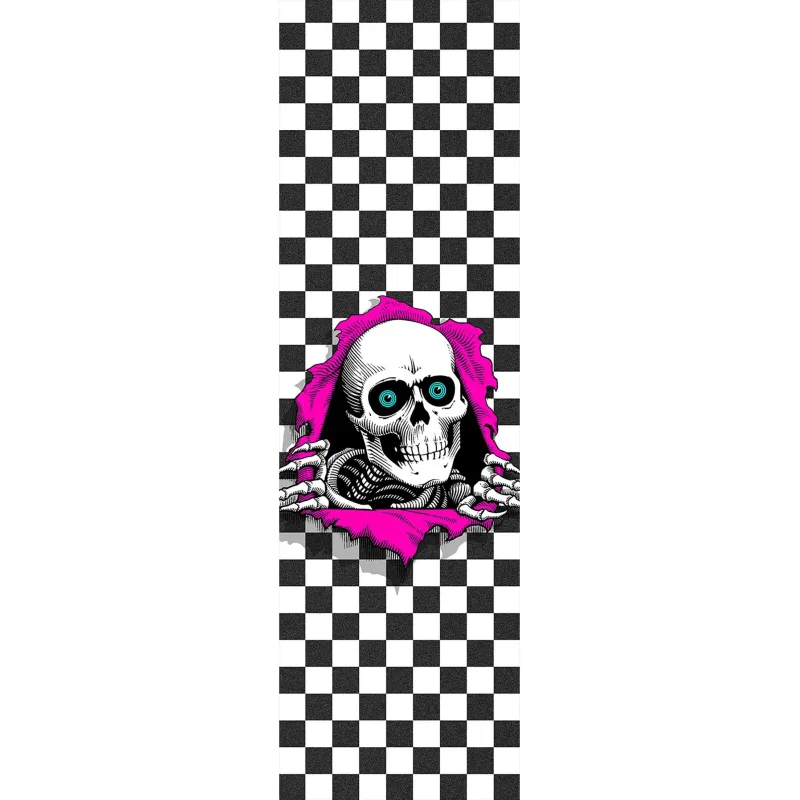 Powell Peralta Grip tape - Ripper Checker White  9" (1 sheet)