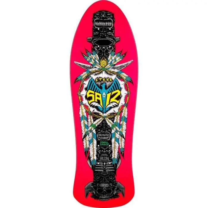 Powell Peralta Steve Saiz Totem Pink Skateboard Deck (10.0)