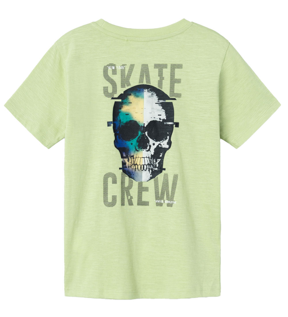 Name It T-shirt 'Skate Crew' - grøn str. 140 (kids)