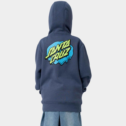 Santa Cruz Hoodie "Slime Dot" - blå (kids)